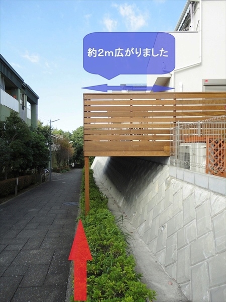 神奈川県横浜市都筑区 M邸 遊歩道沿いの敷地を最大限に活用したスカイデッキ