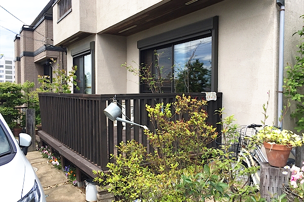 神奈川県海老名市 Ｋ邸　直して使い続けた愛用デッキが腐り、安心ハードウッドで造り替え