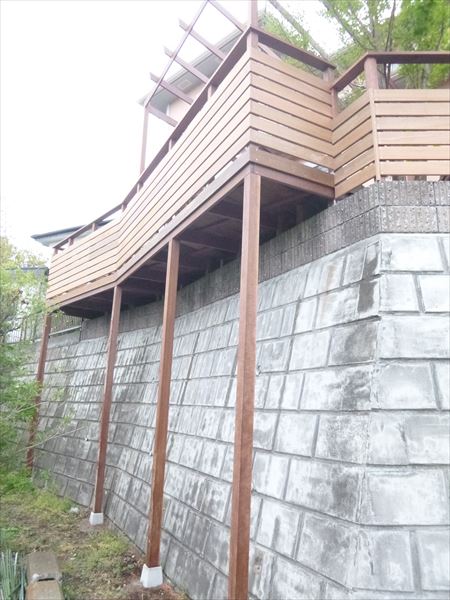 神奈川県藤沢市 Ｈ邸 バーベキューを楽しむウッドデッキを造り替え