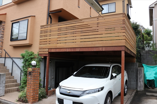 神奈川県横浜市神奈川区 O邸 平置きの駐車場上に リビングとお庭、そして空中をつなげる開放空間！