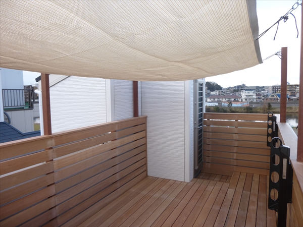 神奈川県横浜市港北区 S邸 一戸建て屋上　使いづらかった空間をリラックススペースに