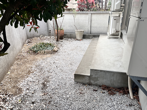 【世田谷区 一戸建て庭 ウッドデッキ】A