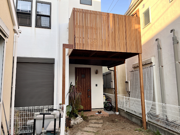 【茅ヶ崎市 一戸建て庭 ハイデッキ】A1