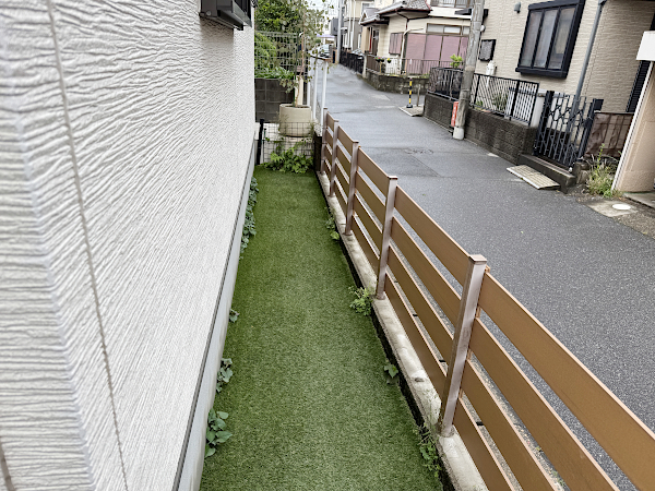 【千葉市 一戸建て庭 フェンス】before_03