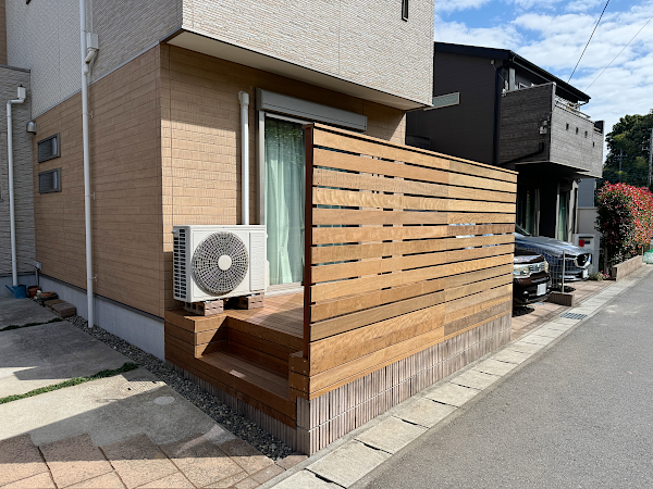 【千葉県松戸市 一戸建て庭 ウッドデッキ】after_01