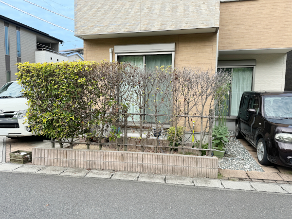 【千葉県松戸市 一戸建て庭 ウッドデッキ】
