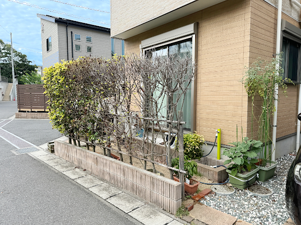 【千葉県松戸市 一戸建て庭 ウッドデッキ】
