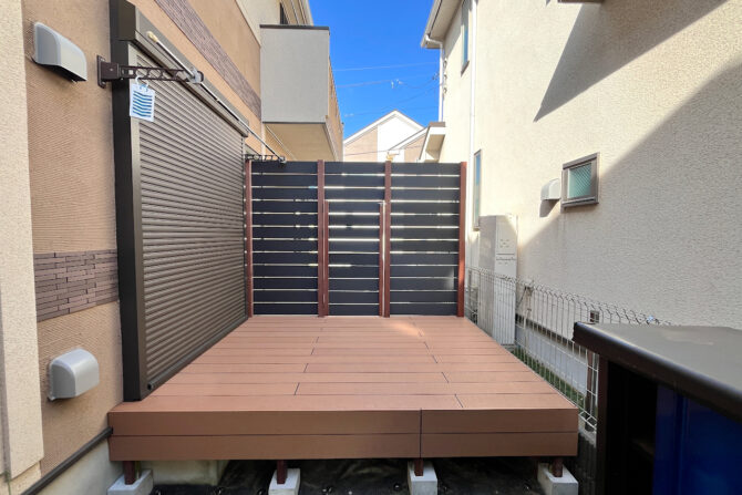 【多摩区 一戸建て庭 ウッドデッキ】TOP