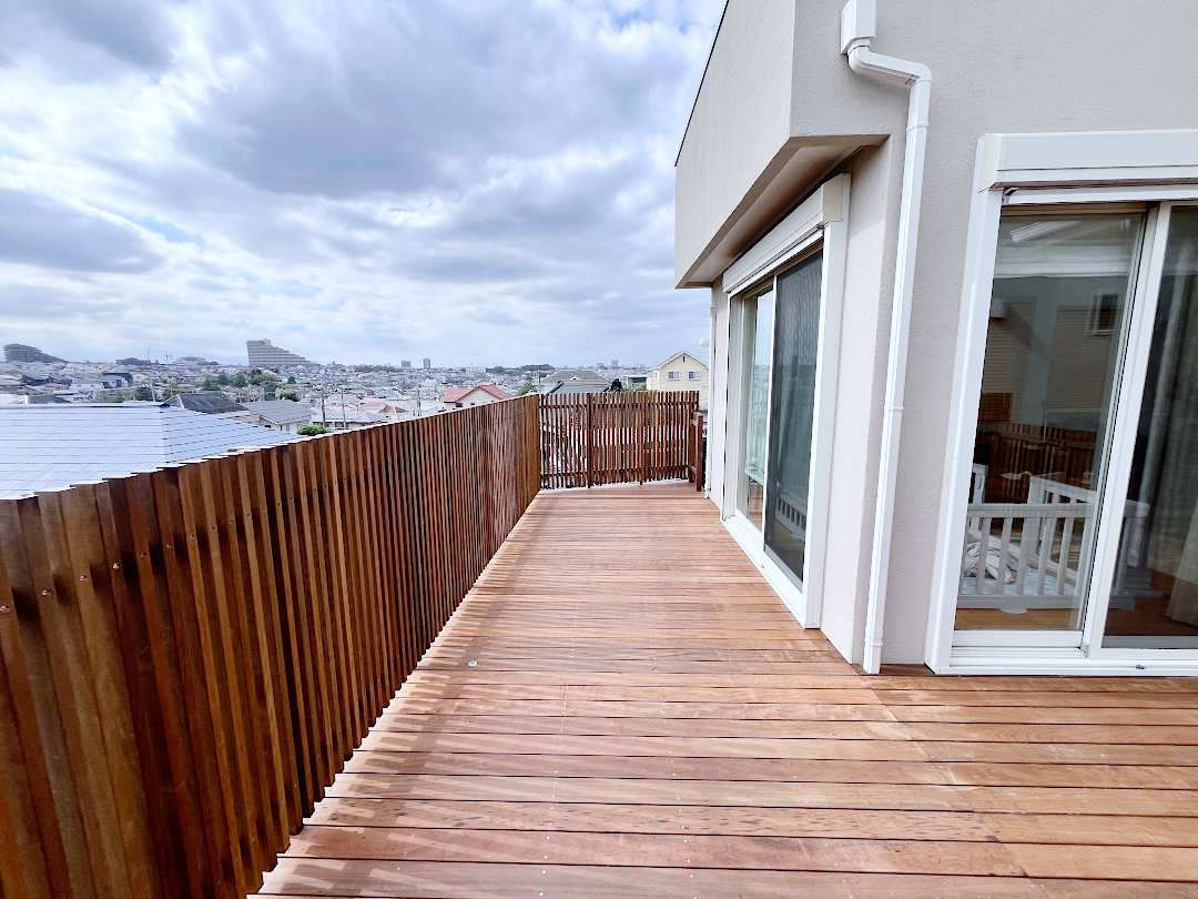 【 町田市 一戸建て庭 ウッドデッキ】A2