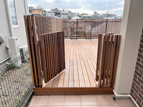 【 町田市 一戸建て庭 ウッドデッキ】B3