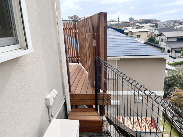 【 町田市 一戸建て庭 ウッドデッキ】C1