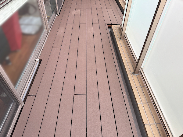 【渋谷区 マンションベランダ ウッドデッキ】after_03