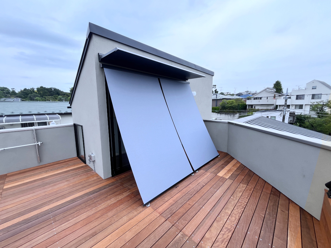 【 世田谷区 一戸建て屋上 ウッドデッキ】B2