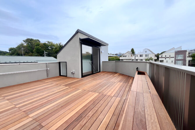 【世田谷区 一戸建て屋上 ウッドデッキ】TOP