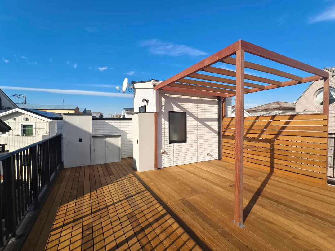 【世田谷区 一戸建て屋上 ウッドデッキ】after_03