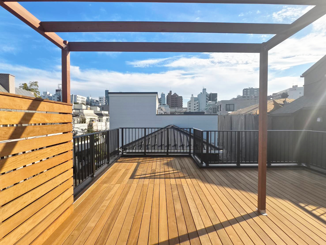 【世田谷区 一戸建て屋上 ウッドデッキ】after_04