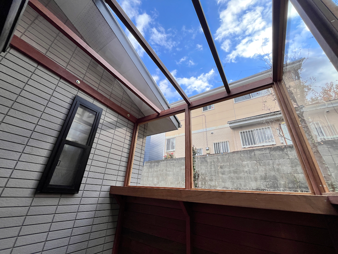 【川崎市多摩区 一戸建て庭 ウッドデッキ】A3