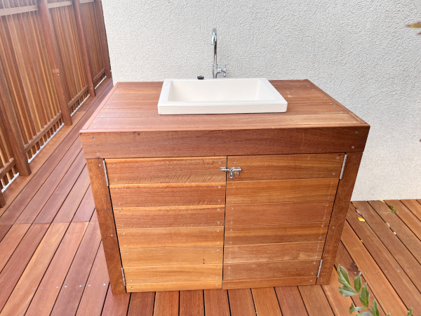 【 鎌倉市 一戸建て庭 ウッドデッキ】A4