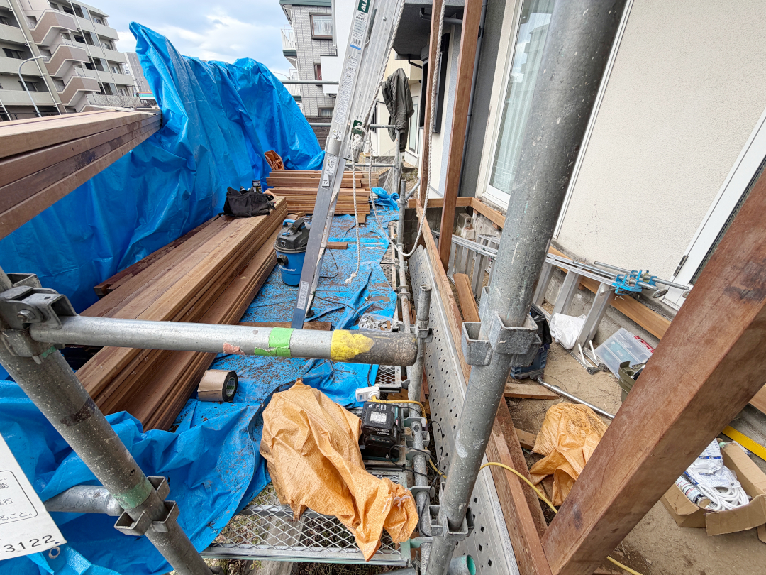 【 都筑区 一戸建て庭・バルコニー ウッドデッキ】after_02