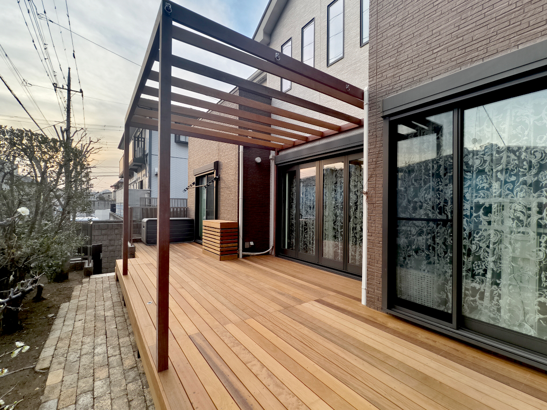 【都筑区 一戸建て庭 ウッドデッキ】after_05