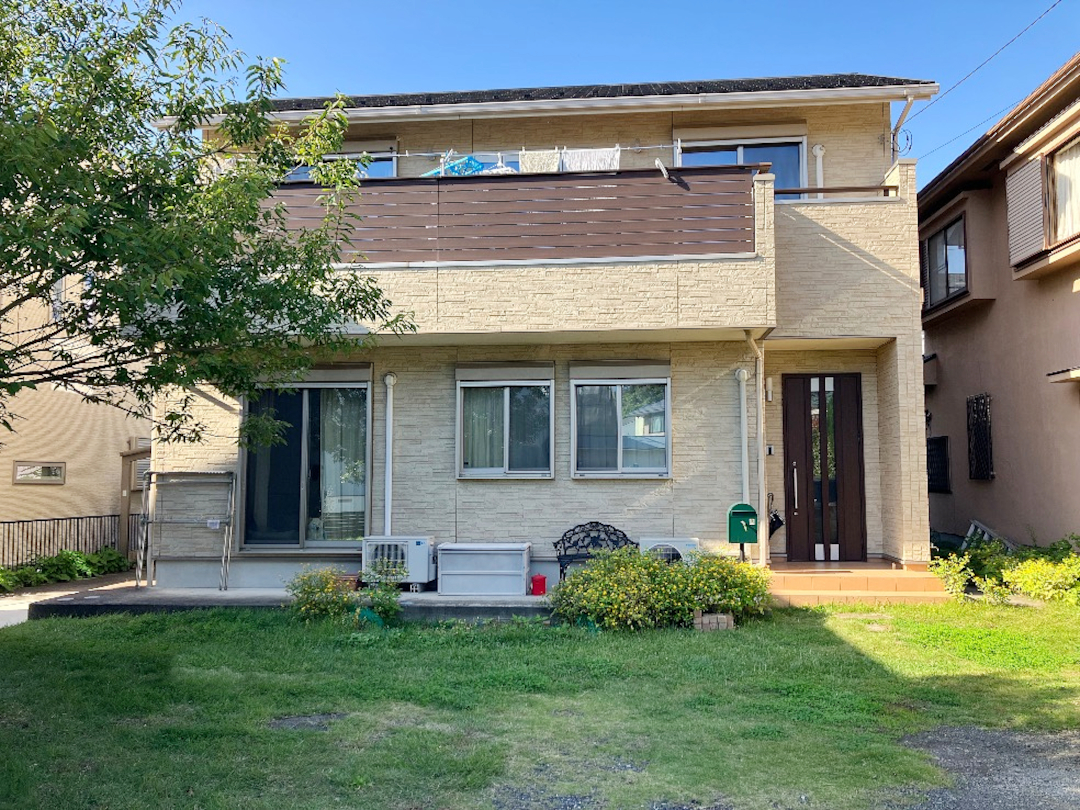 【逗子市 一戸建て庭 ウッドデッキ】before_01