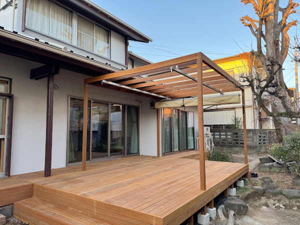 【豊島区 一戸建て庭 ウッド デッキ】after_02