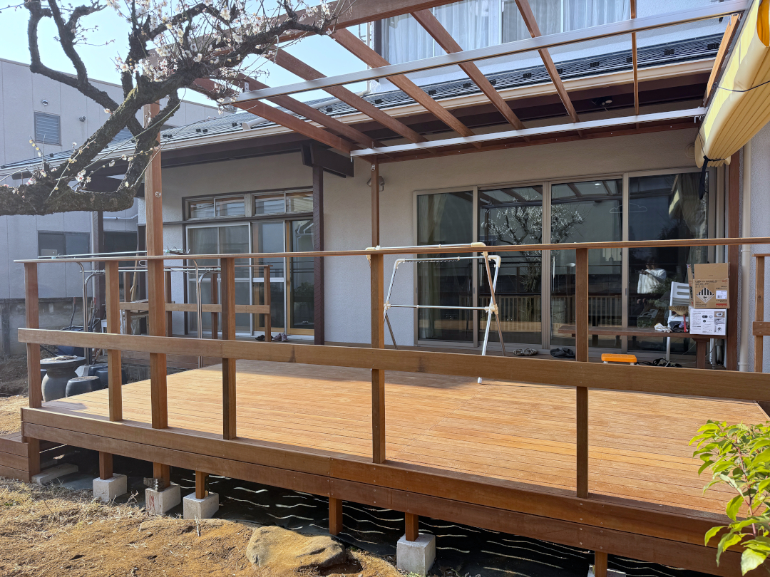 【豊島区 一戸建て庭 ウッド デッキ】after_06