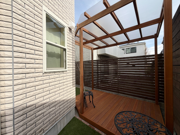 【青葉区 一戸建て庭 ウッドデッキ】after_03