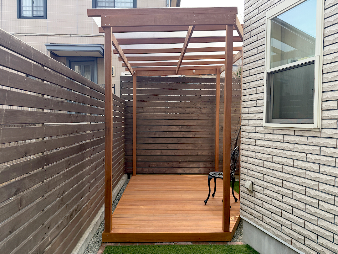 【青葉区 一戸建て庭 ウッドデッキ】after_04