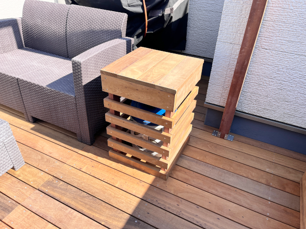 【目黒区 一戸建て屋上 ウッドデッキ】B2