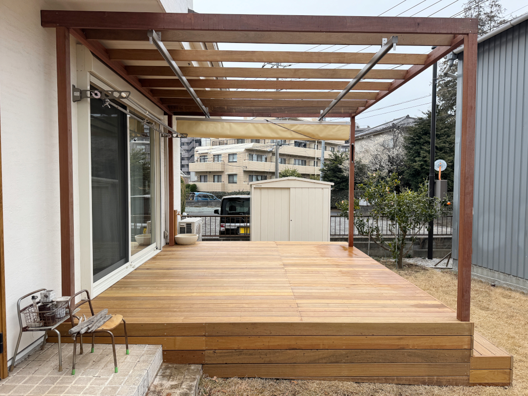 【埼玉県志木市 一戸建て庭 ウッドデッキ】after_03