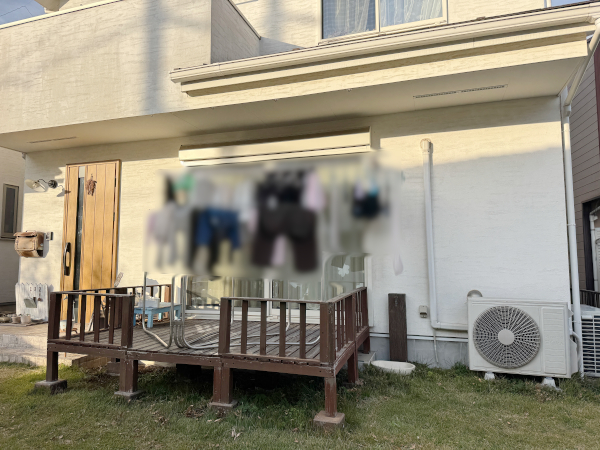 【埼玉県志木市 一戸建て庭 ウッドデッキ】before_01