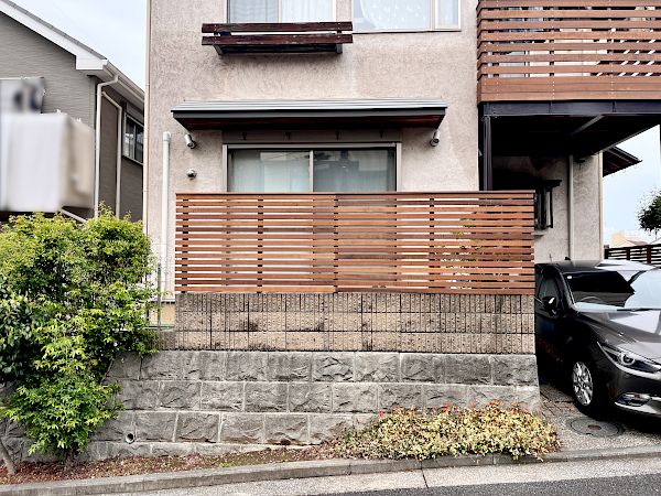 【 旭区 一戸建て庭・バルコニー ウッドデッキ】B1