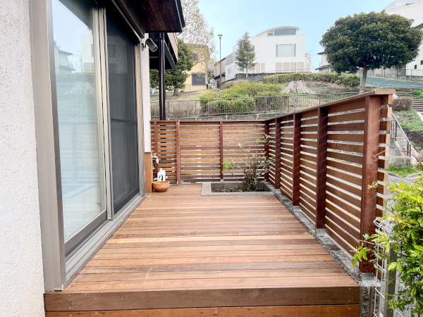 【 旭区 一戸建て庭・バルコニー ウッドデッキ】B3