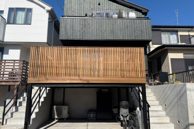 【三浦郡 車庫上 ハイデッキ】after_top