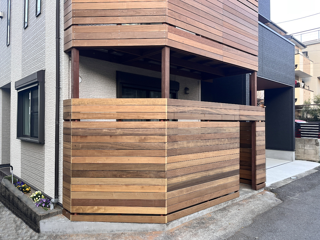 【調布市 一戸建て庭 ハイデッキ】A2