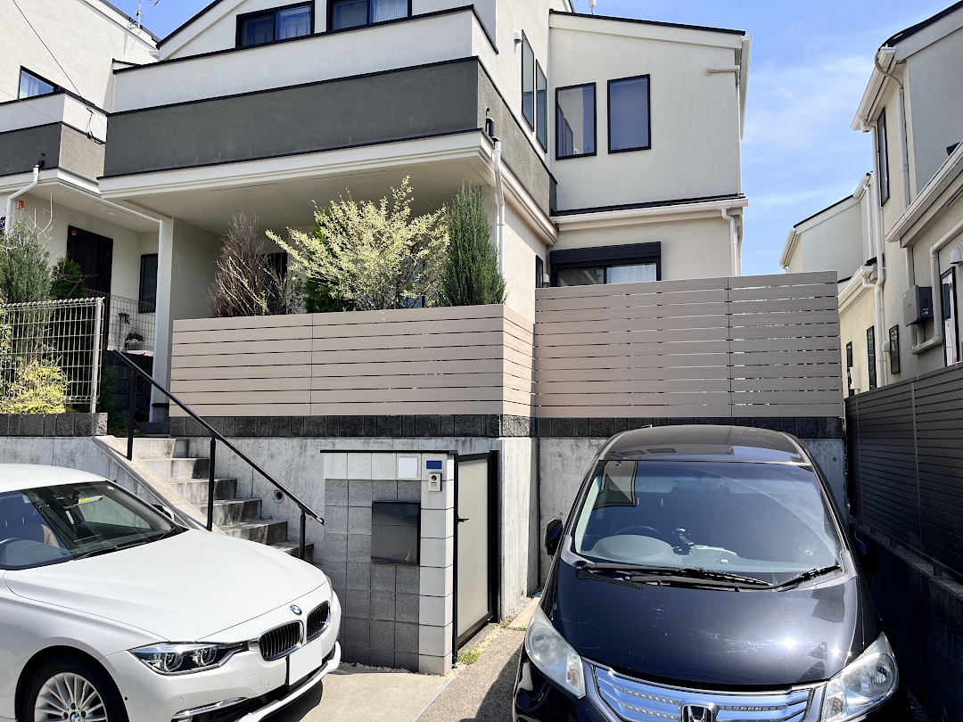 【都筑区 一戸建て庭 ウッドデッキ】A2