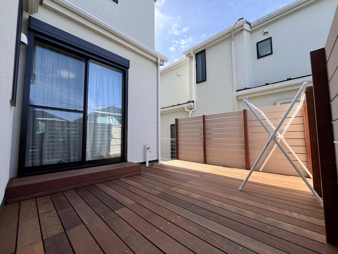 【都筑区 一戸建て庭 ウッドデッキ】C2