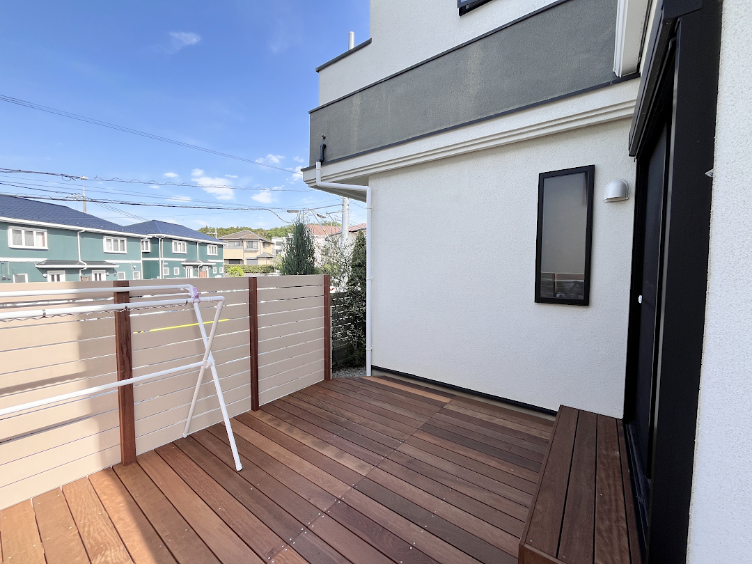 【都筑区 一戸建て庭 ウッドデッキ】C3