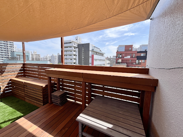 【江東区 一戸建て屋上 ウッドデッキ】B4