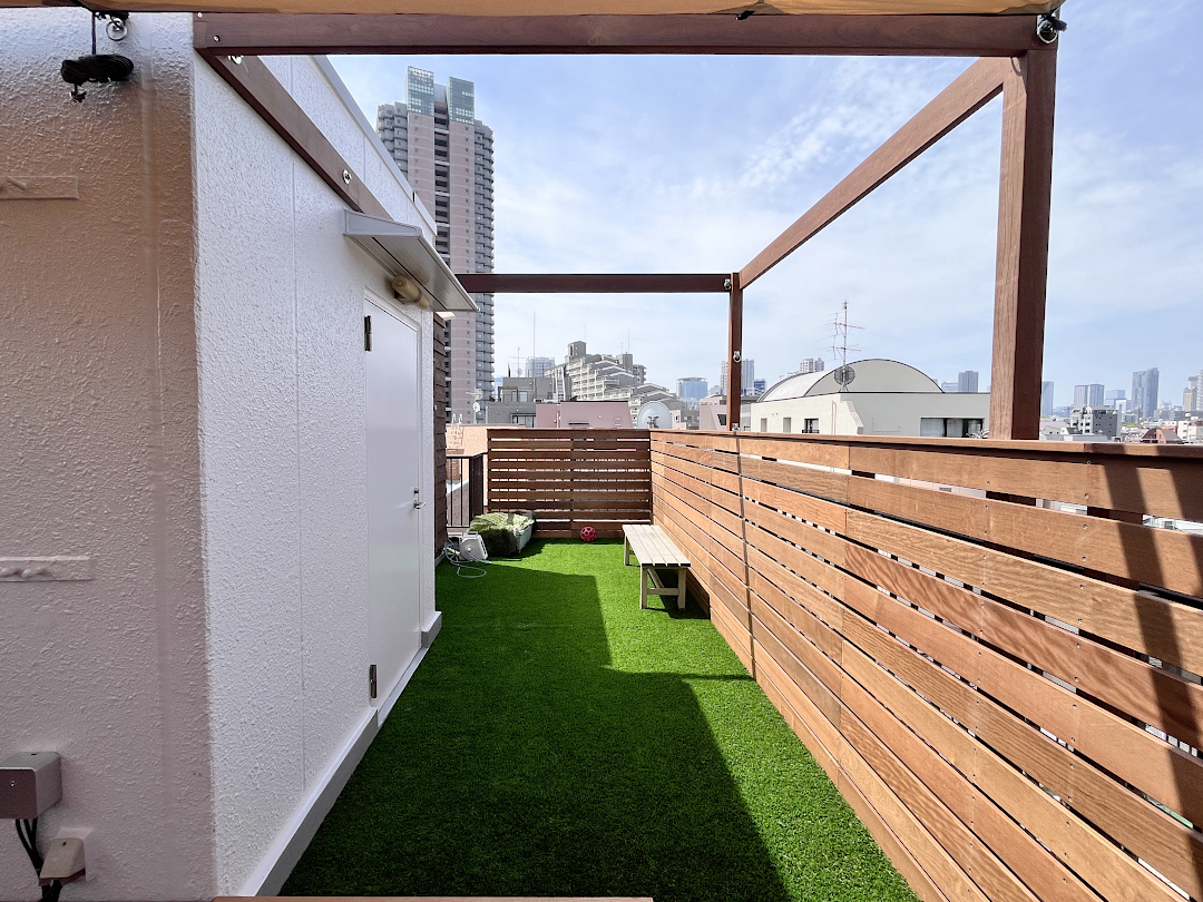 【江東区 一戸建て屋上 ウッドデッキ】C3