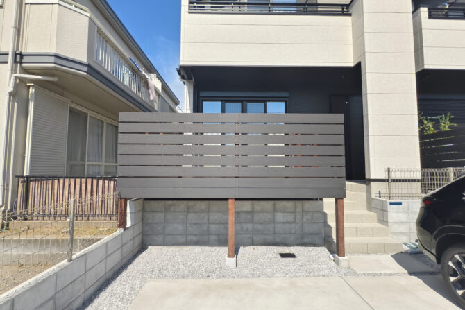 【藤沢市 一戸建て庭 ウッドデッキ】after_top