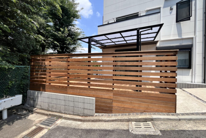 【横浜市港北区 一戸建て庭 ウッドデッキ】TOP