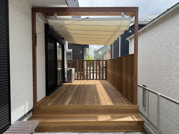 【横浜市港北区 一戸建て庭 ウッドデッキ】after04
