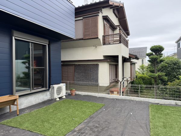 【横浜市青葉区 一戸建て庭 ウッドデッキ 】before02